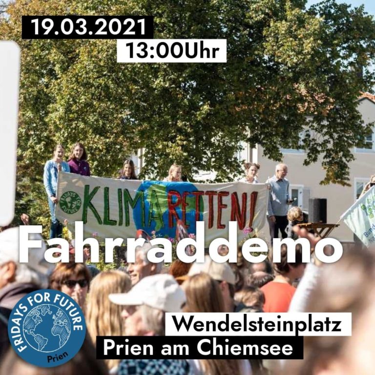 Klimastreik in Prien – Demo am 19.03.2021