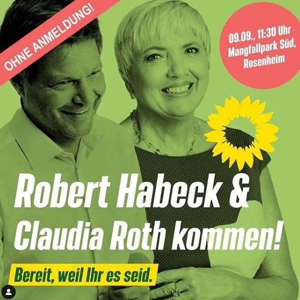 Robert Habeck und Claudia Roth kommen!