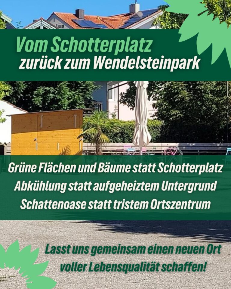 Vom Schotterplatz zurück zum Wendelsteinpark!
